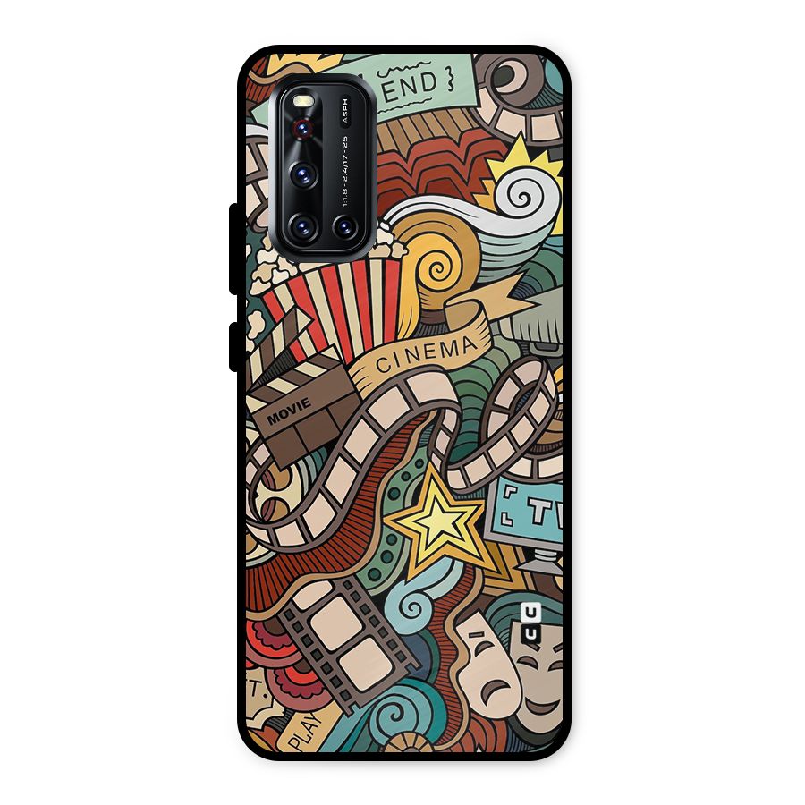 Retro Doodle Art Metal Back Case for Vivo V19