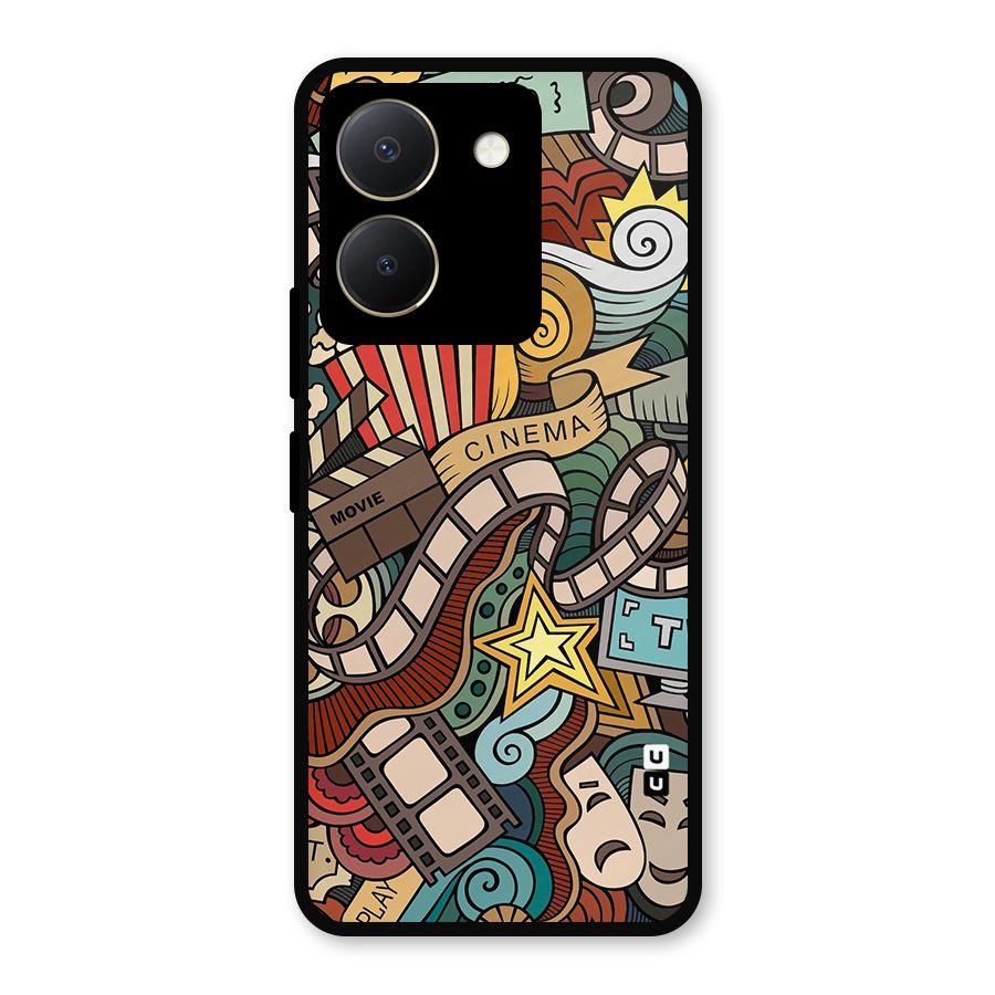 Retro Doodle Art Metal Back Case for Vivo Y36