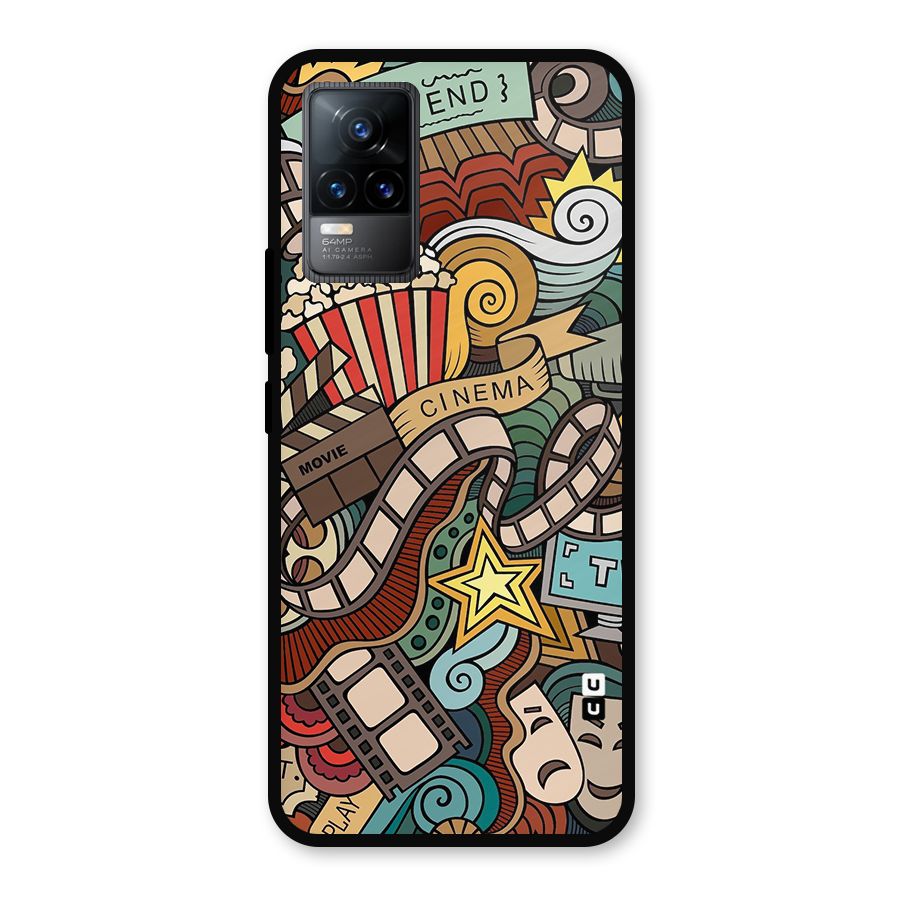 Retro Doodle Art Metal Back Case for Vivo Y73