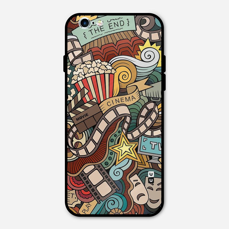 Retro Doodle Art Metal Back Case for iPhone 6 6s