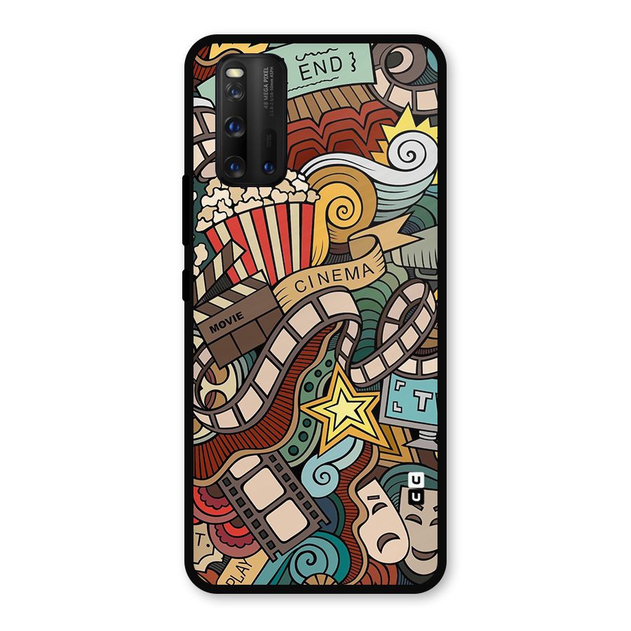 Retro Doodle Art Metal Back Case for iQOO 3