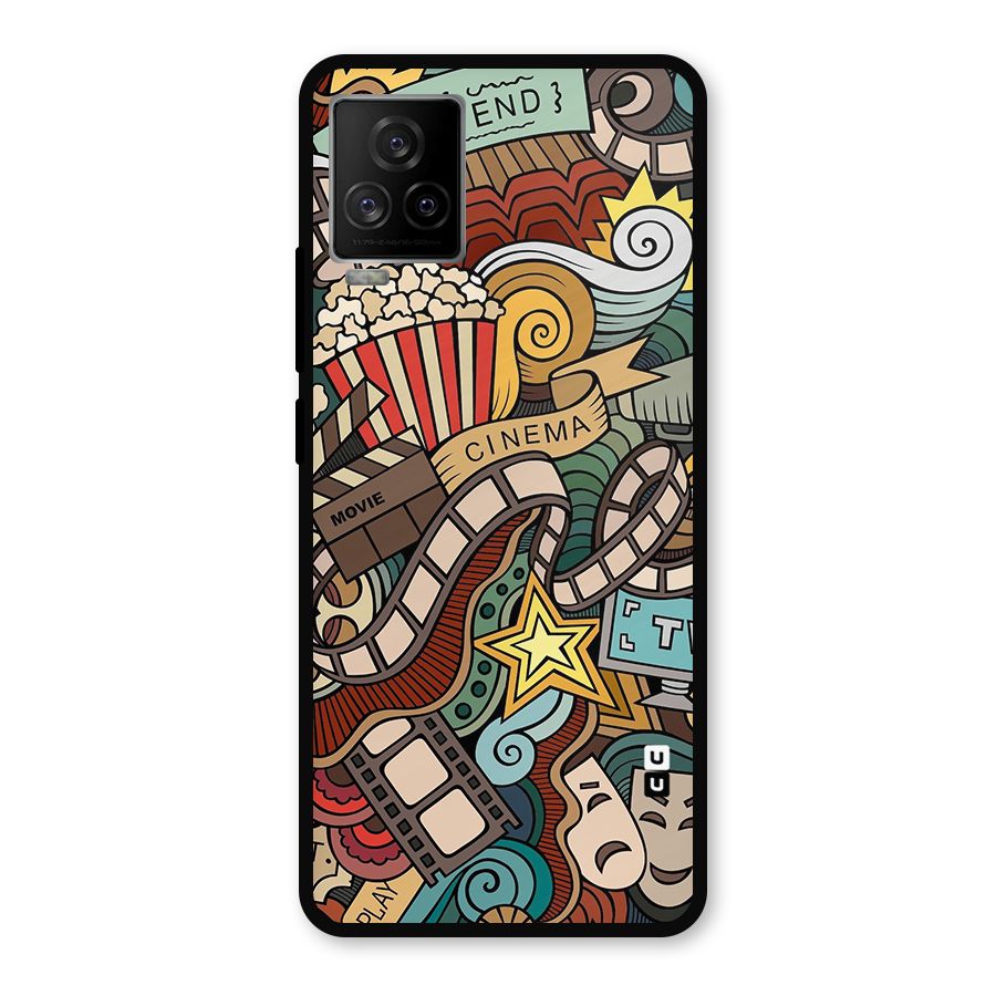 Retro Doodle Art Metal Back Case for iQOO 7 Legend 5G