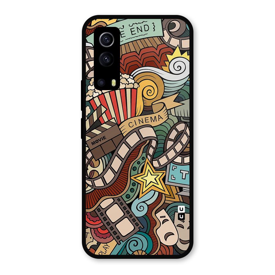 Retro Doodle Art Metal Back Case for iQOO Z3
