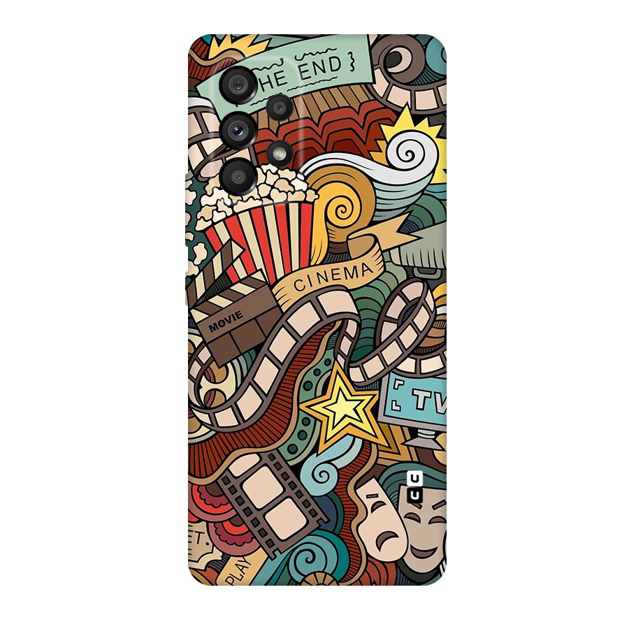 Retro Doodle Art Original Polycarbonate Back Case for Galaxy A53 5G