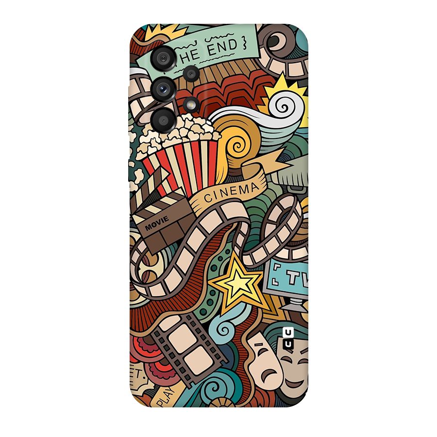Retro Doodle Art Original Polycarbonate Back Case for Galaxy A73 5G