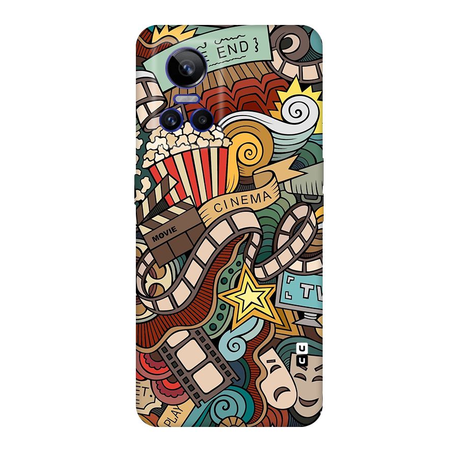 Retro Doodle Art Original Polycarbonate Back Case for Realme GT Neo 3