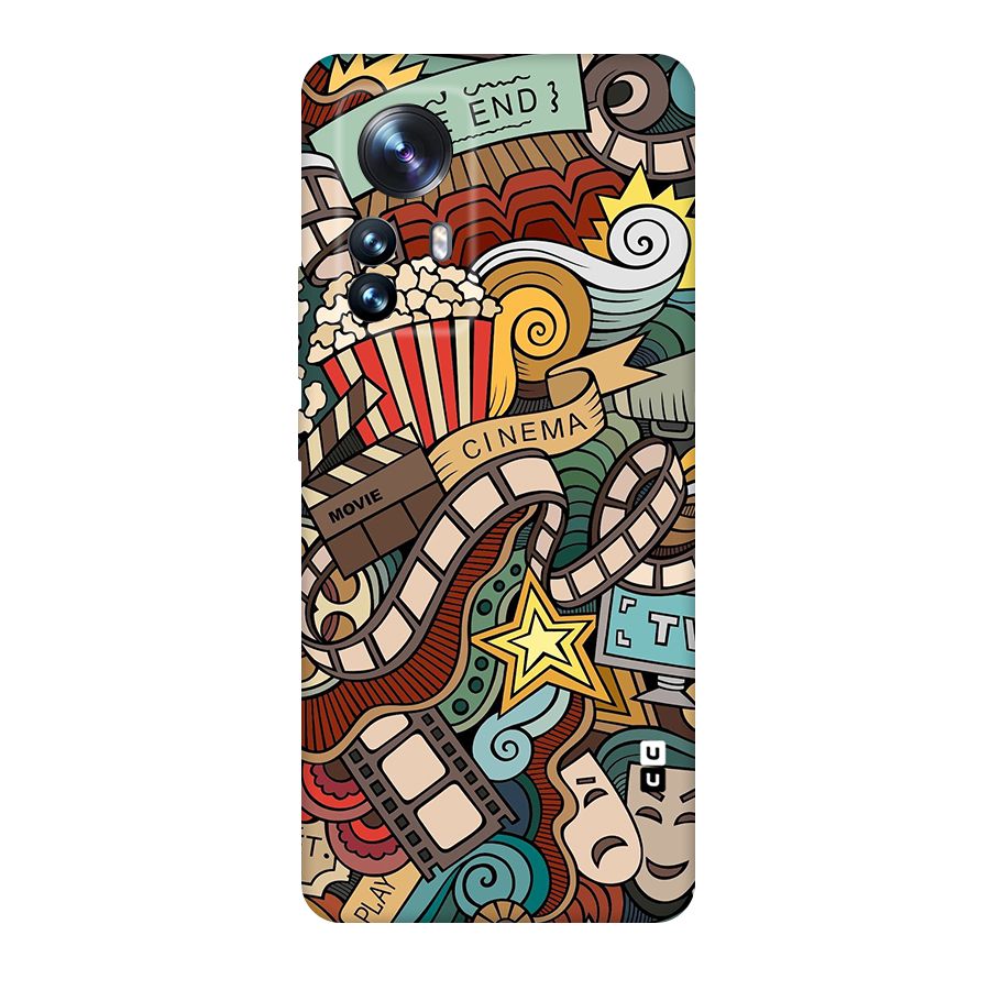 Retro Doodle Art Original Polycarbonate Back Case for Xiaomi 12 Pro