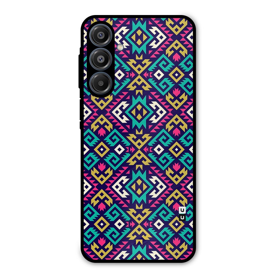 Retro Geometric Pattern Metal Back Case for Galaxy A16 5G