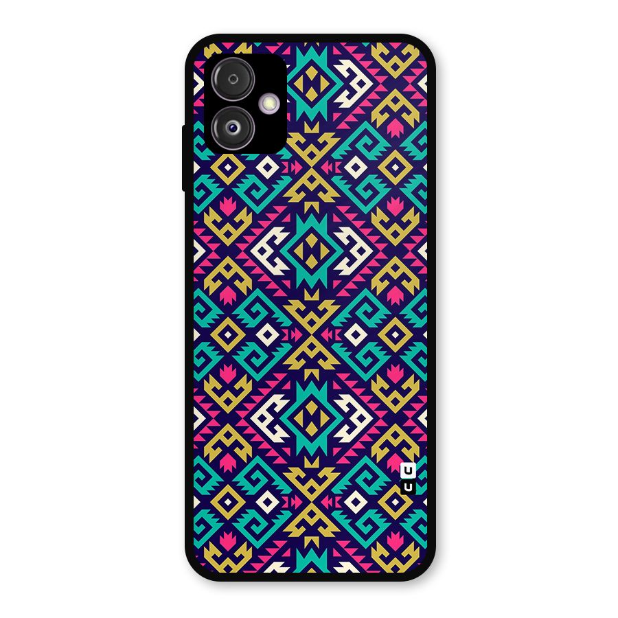 Retro Geometric Pattern Metal Back Case for Galaxy F14