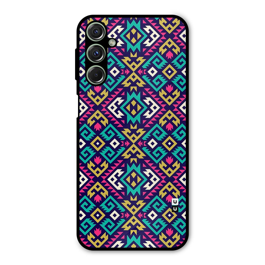 Retro Geometric Pattern Metal Back Case for Galaxy F34
