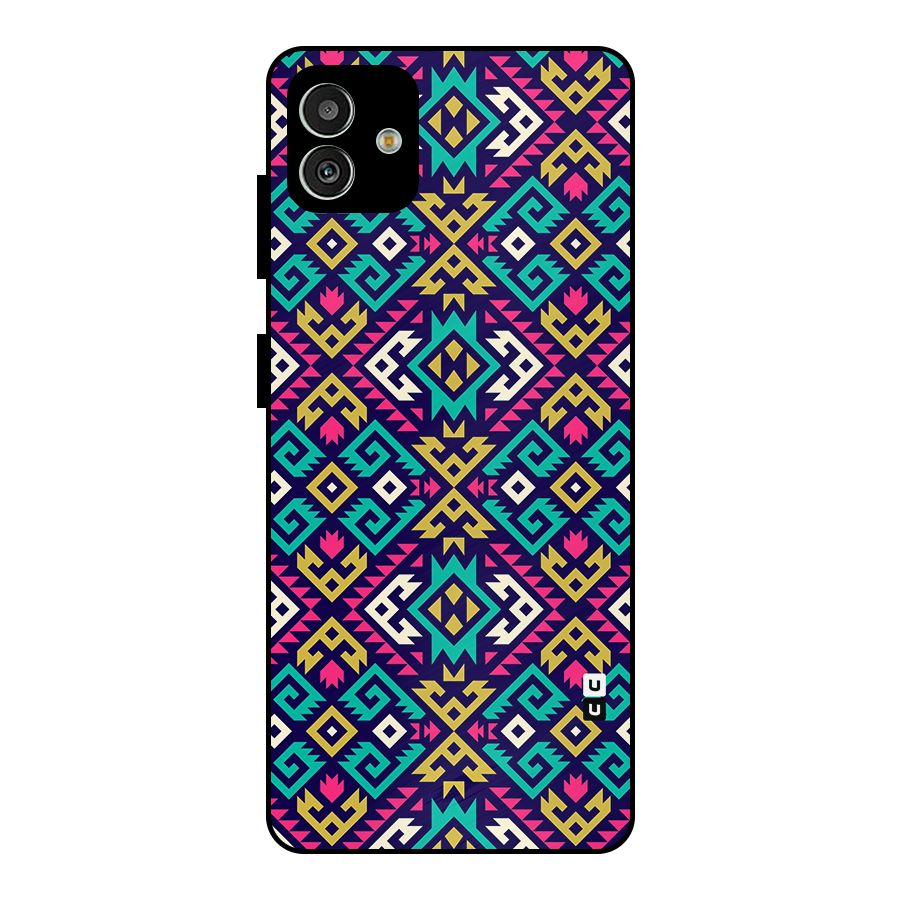Retro Geometric Pattern Metal Back Case for Galaxy M13 5G