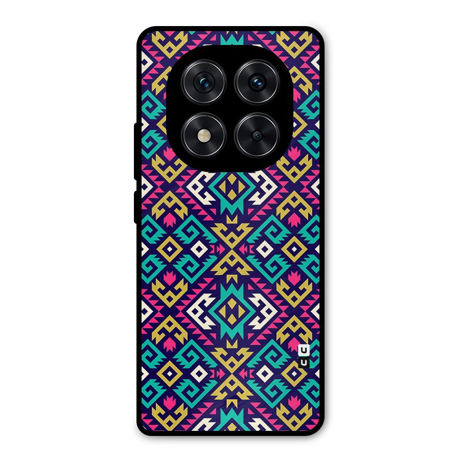 Retro Geometric Pattern Metal Back Case for Poco X7