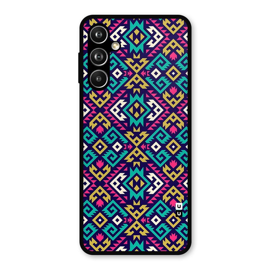 Retro Geometric Pattern Metal Back Case for Samsung Galaxy M54