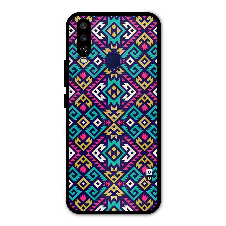 Retro Geometric Pattern Metal Back Case for Vivo V17