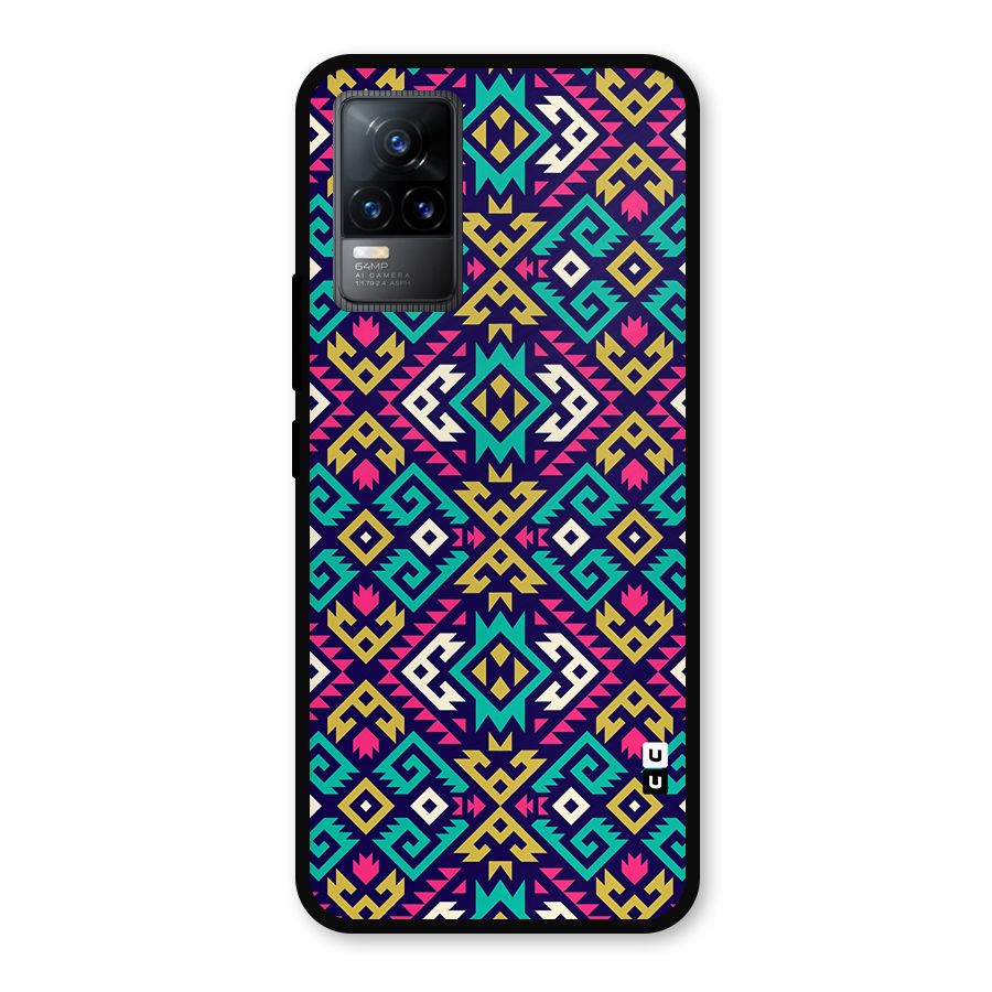Retro Geometric Pattern Metal Back Case for Vivo Y73
