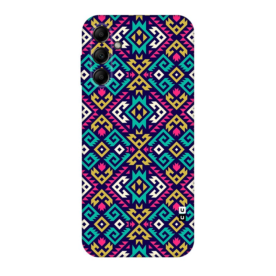 Retro Geometric Pattern Original Polycarbonate Back Case for Galaxy A14 5G