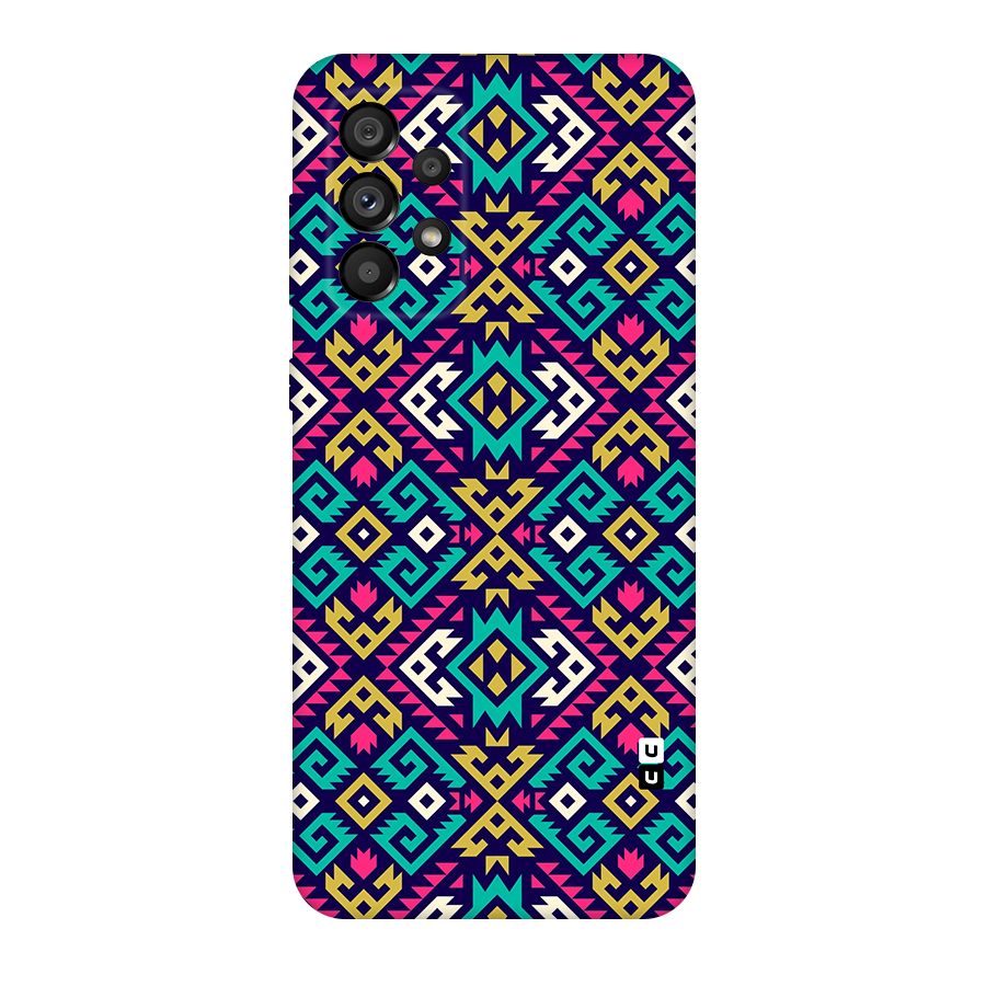 Retro Geometric Pattern Original Polycarbonate Back Case for Galaxy A73 5G