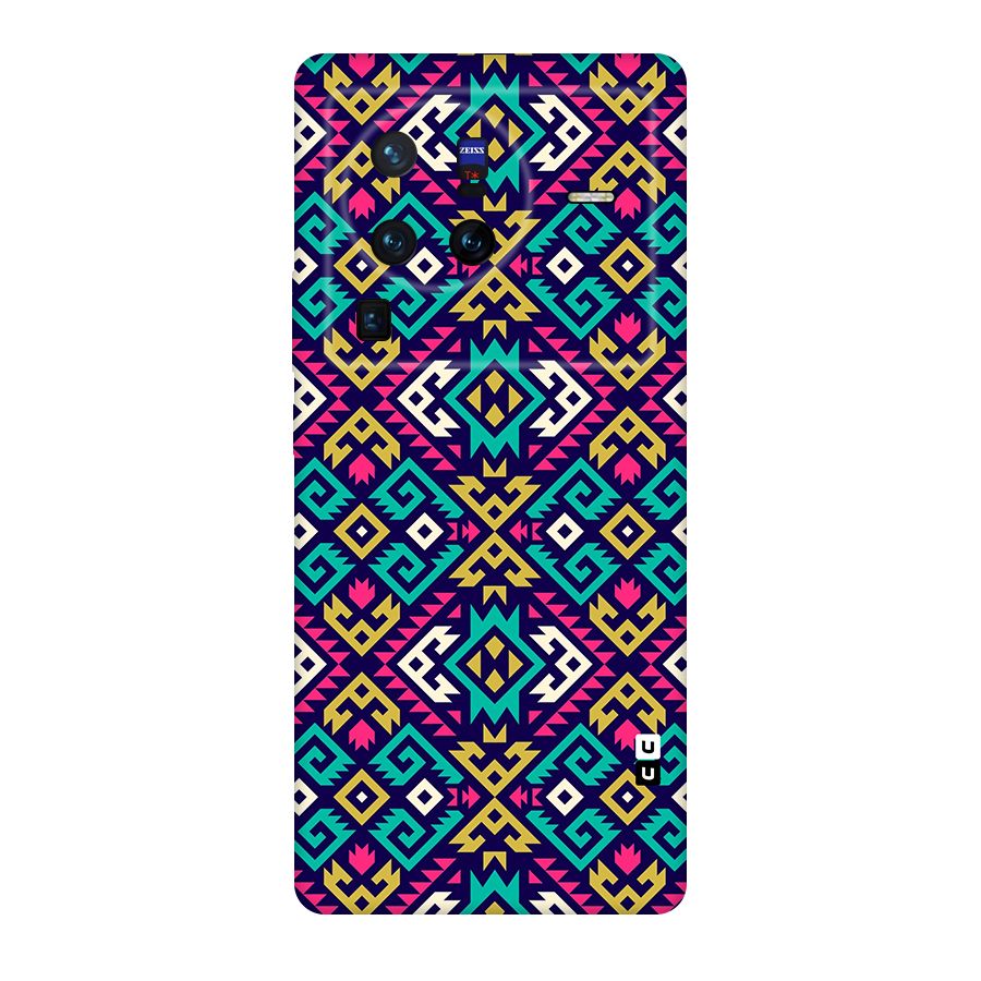 Retro Geometric Pattern Original Polycarbonate Back Case for Vivo X80
