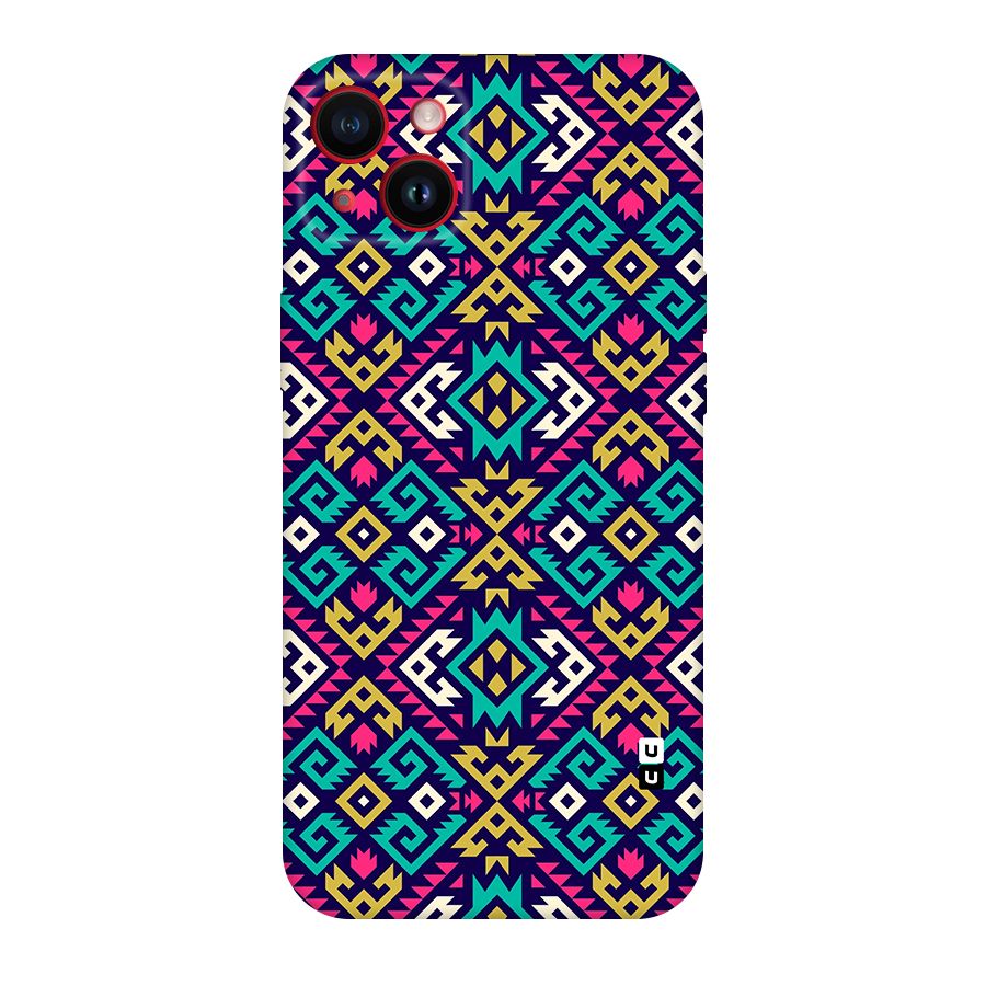 Retro Geometric Pattern Original Polycarbonate Back Case for iPhone 14 Plus