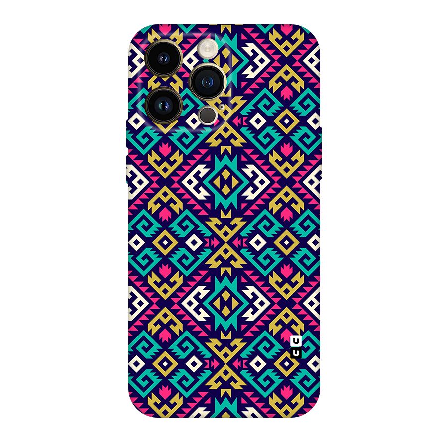 Retro Geometric Pattern Original Polycarbonate Back Case for iPhone 14 Pro Max