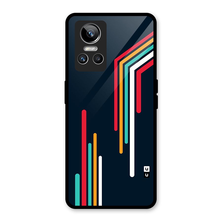 Retro Lines Minimal Stripes Glass Back Case for Realme GT Neo 3
