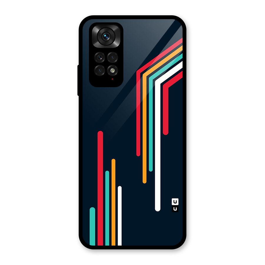 Retro Lines Minimal Stripes Glass Back Case for Redmi Note 11S