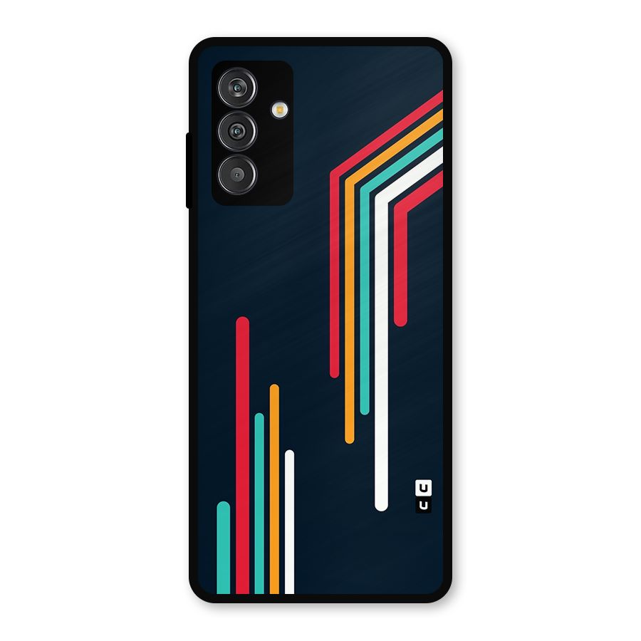 Retro Lines Minimal Stripes Metal Back Case for Galaxy F13