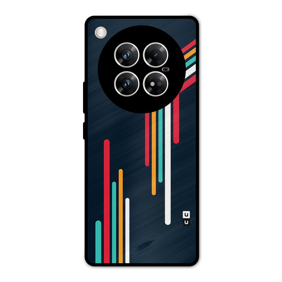 Retro Lines Minimal Stripes Metal Back Case for Infinix Zero 40 5G