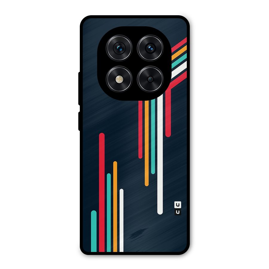 Retro Lines Minimal Stripes Metal Back Case for Poco X7