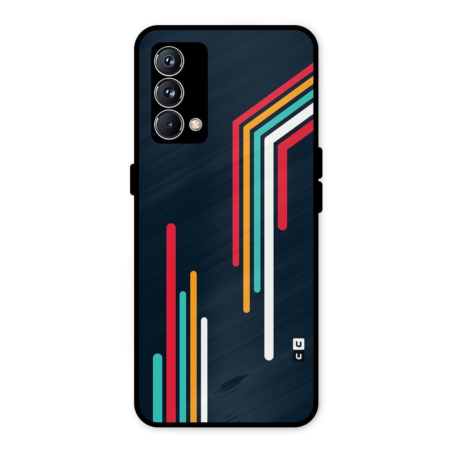 Retro Lines Minimal Stripes Metal Back Case for Realme GT Master Edition