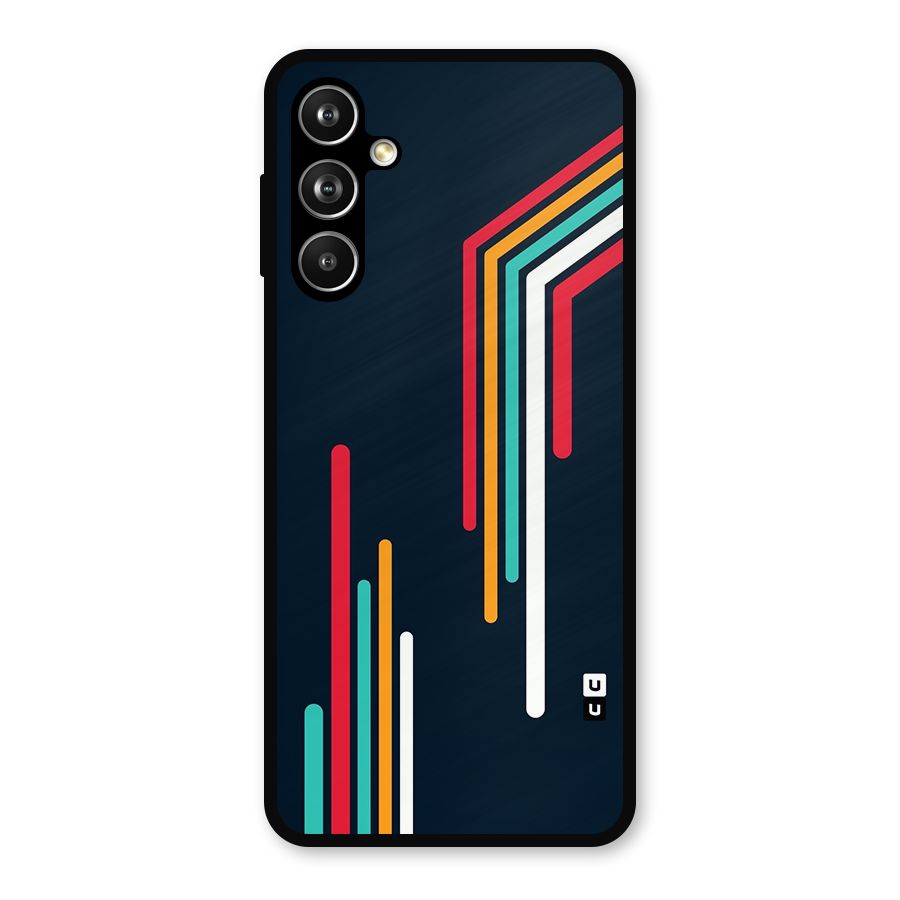 Retro Lines Minimal Stripes Metal Back Case for Samsung Galaxy M54