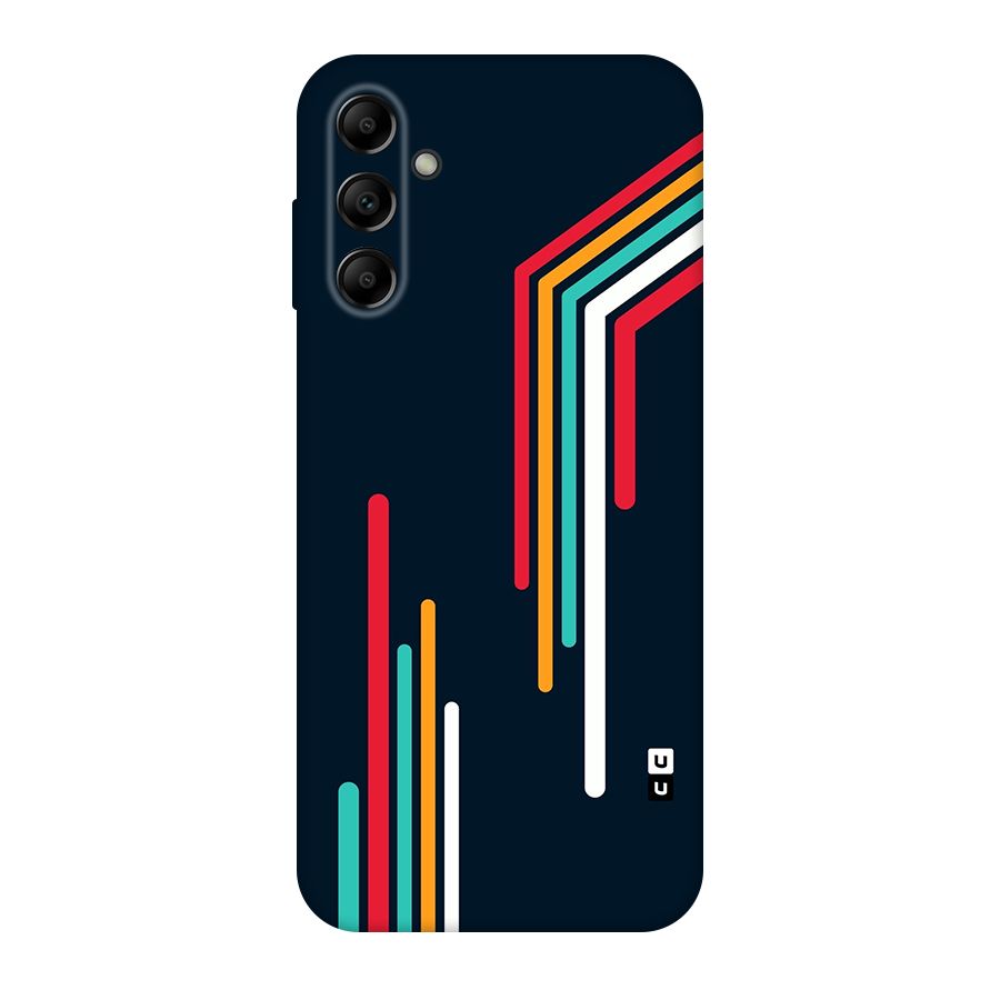 Retro Lines Minimal Stripes Original Polycarbonate Back Case for Galaxy A14 5G
