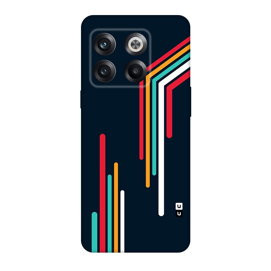 Retro Lines Minimal Stripes Original Polycarbonate Back Case for OnePlus 10T