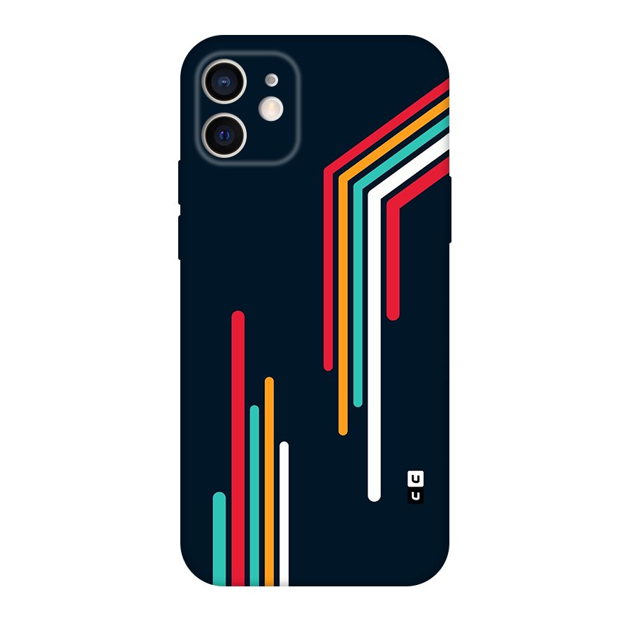 Retro Lines Minimal Stripes Original Polycarbonate Back Case for iPhone 12