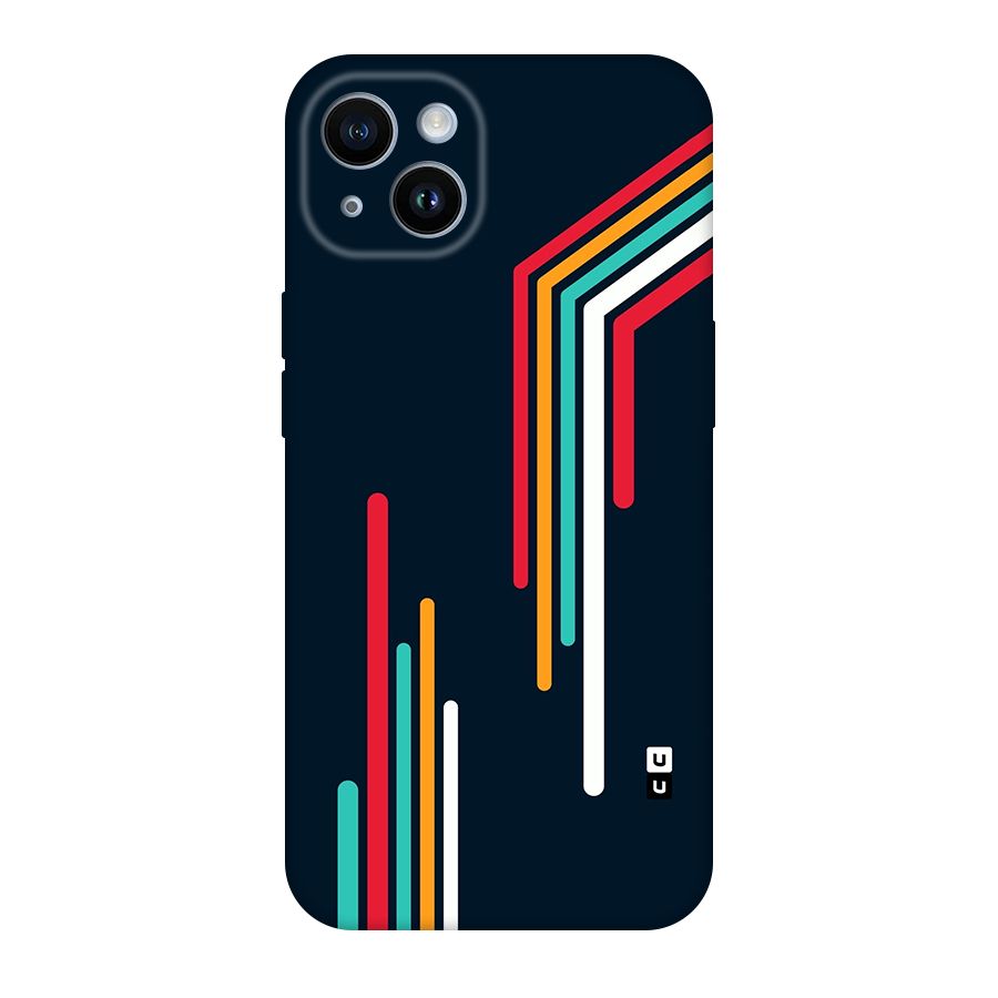 Retro Lines Minimal Stripes Original Polycarbonate Back Case for iPhone 14
