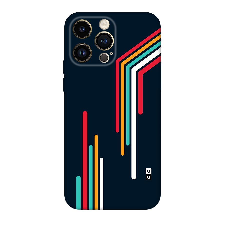 Retro Lines Minimal Stripes Original Polycarbonate Back Case for iPhone 14 Pro Max