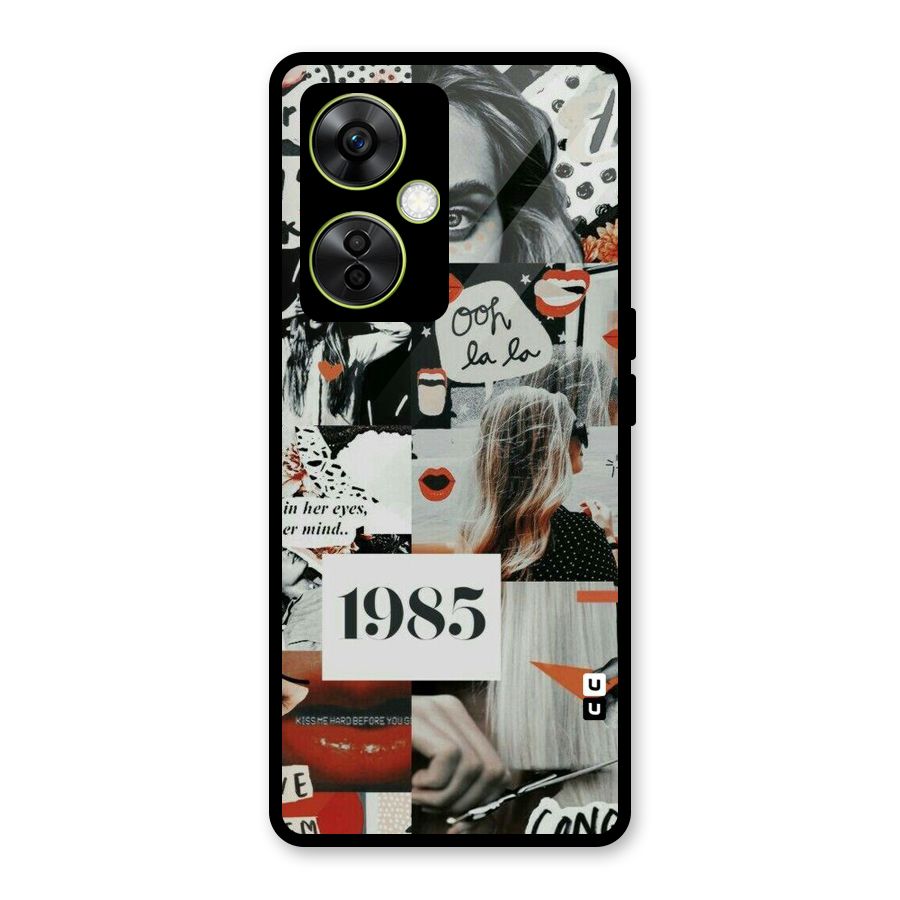 Retro Pattern Glass Back Case for OnePlus Nord CE 3 Lite