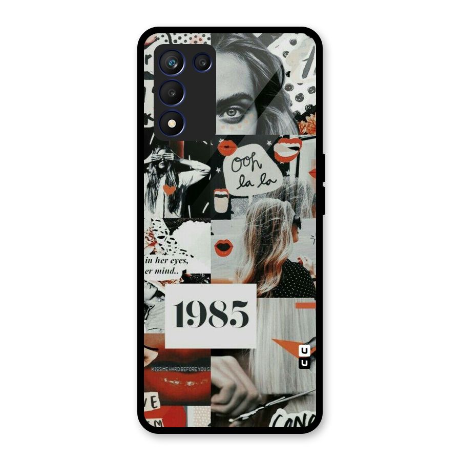 Retro Pattern Glass Back Case for Realme 9 5G Speed