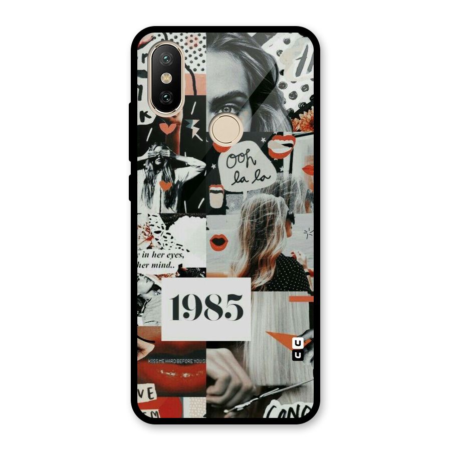 Retro Pattern Glass Back Case for Redmi A2