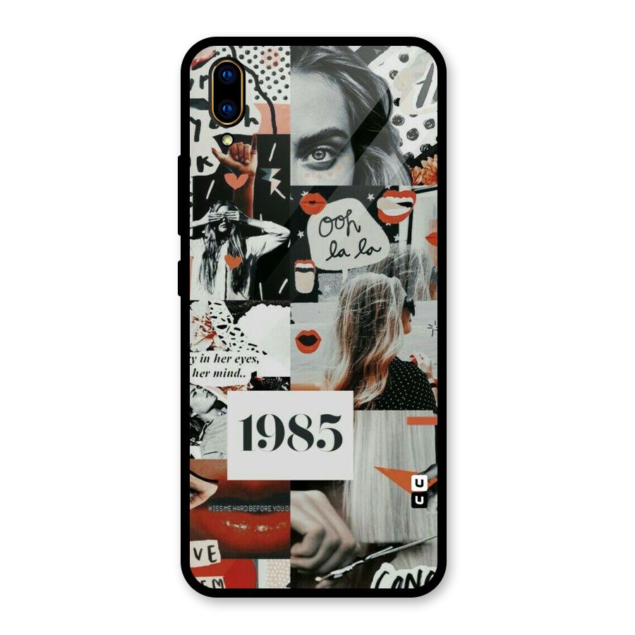 Retro Pattern Glass Back Case for Vivo V11 Pro