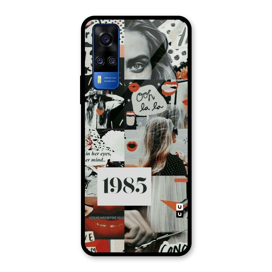 Retro Pattern Glass Back Case for Vivo Y31