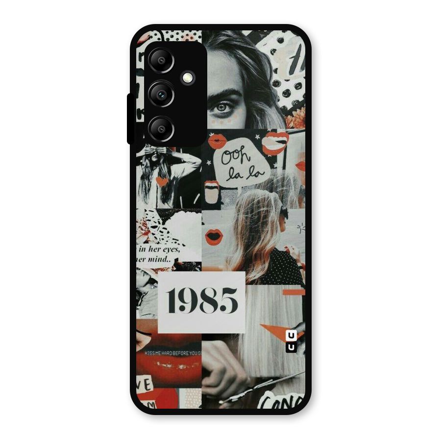 Retro Pattern Metal Back Case for Galaxy A14 5G