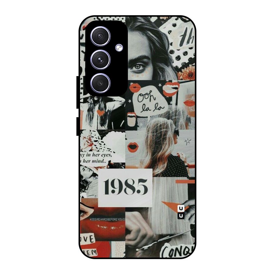 Retro Pattern Metal Back Case for Galaxy A54
