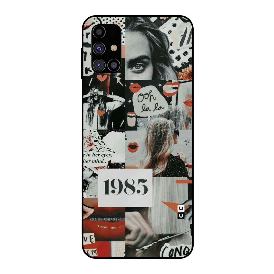 Retro Pattern Metal Back Case for Galaxy M31s