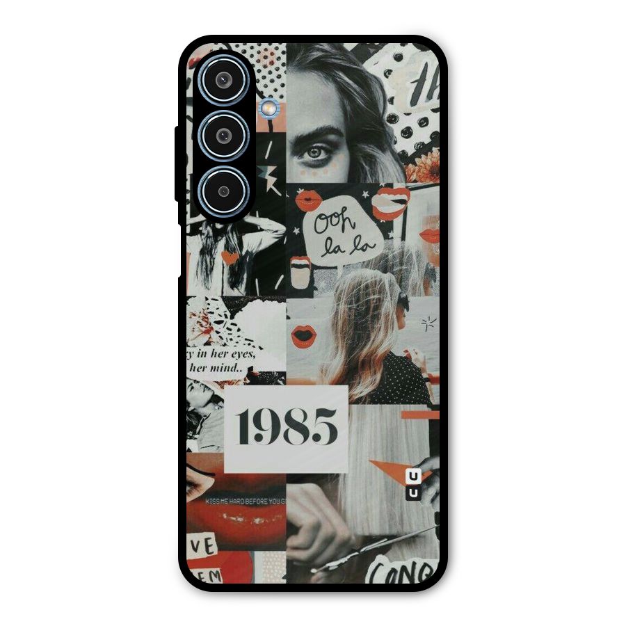 Retro Pattern Metal Back Case for Galaxy M35