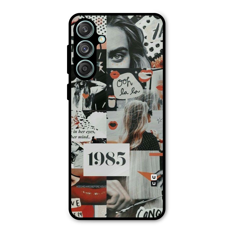 Retro Pattern Metal Back Case for Galaxy M55 5G