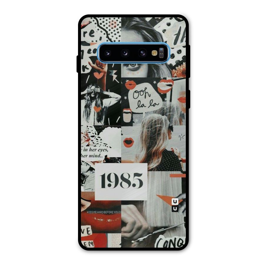 Retro Pattern Metal Back Case for Galaxy S10