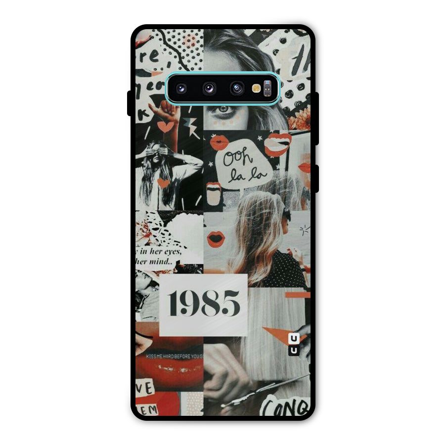 Retro Pattern Metal Back Case for Galaxy S10 Plus
