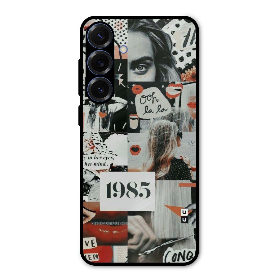 Retro Pattern Metal Back Case for Galaxy S25 Plus
