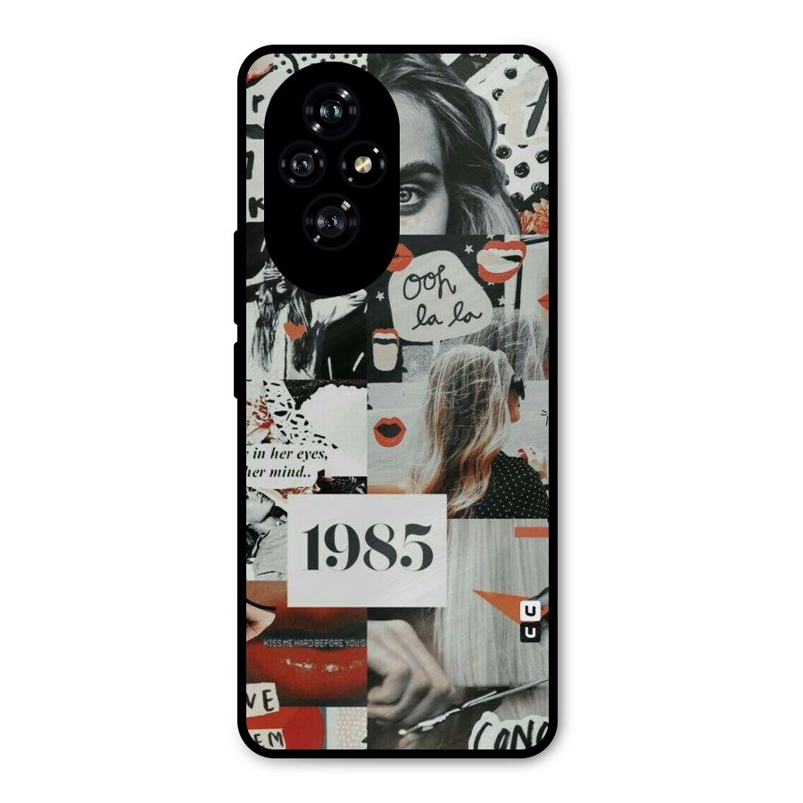 Retro Pattern Metal Back Case for Honor 200